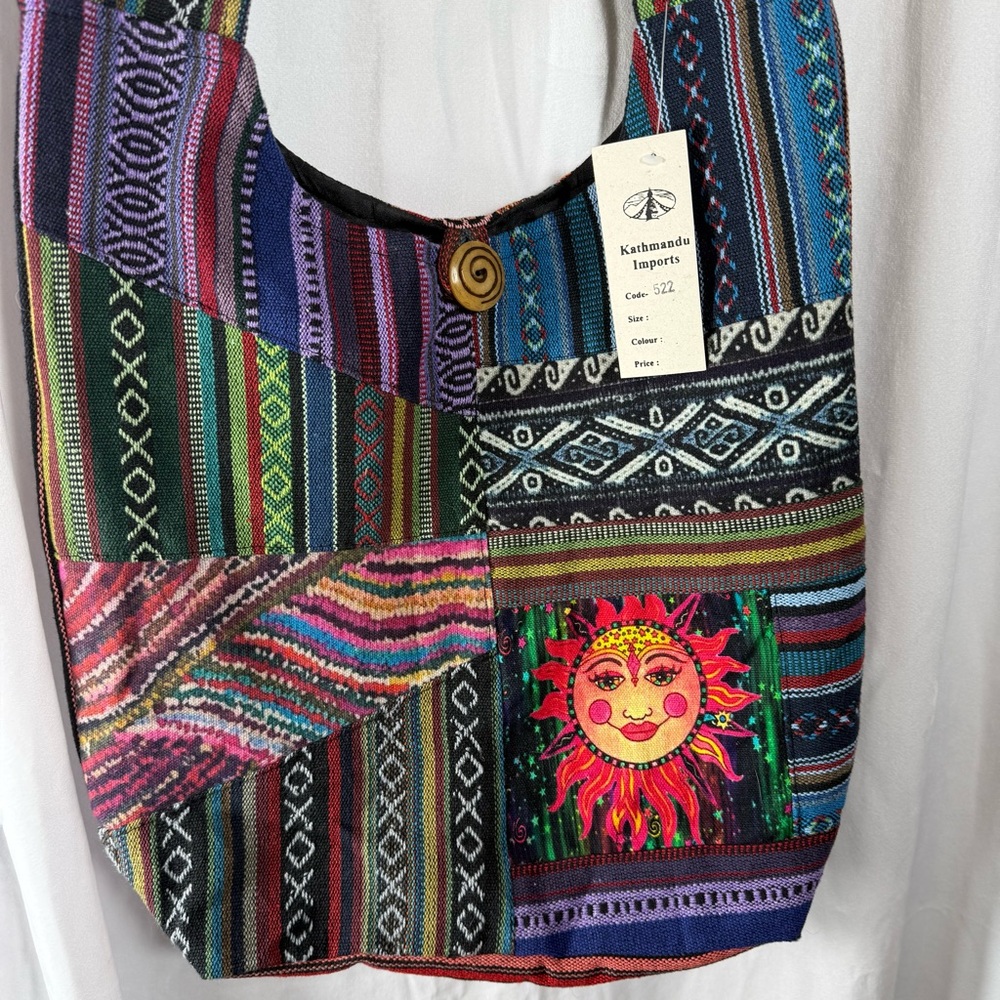 Kathmandu NWT Boho Patchwork Multi-Color Sun Cros… - image 2